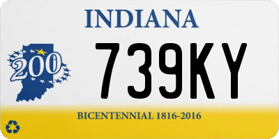 IN license plate 739KY