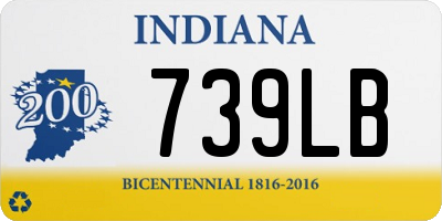 IN license plate 739LB