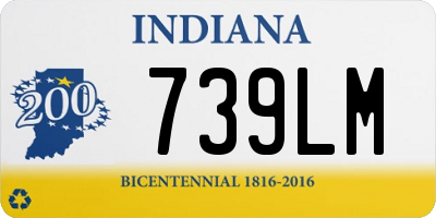 IN license plate 739LM