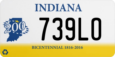 IN license plate 739LO