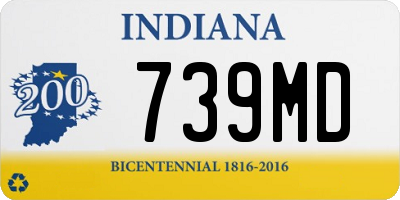 IN license plate 739MD