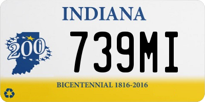 IN license plate 739MI