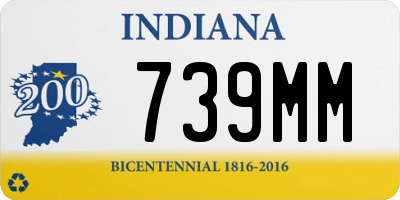 IN license plate 739MM