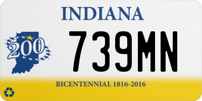 IN license plate 739MN