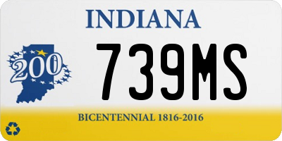 IN license plate 739MS