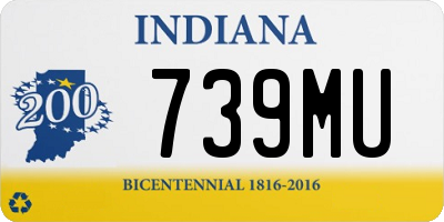 IN license plate 739MU