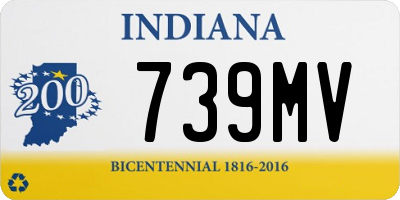 IN license plate 739MV