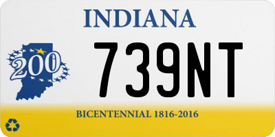 IN license plate 739NT