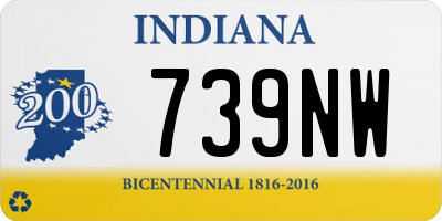 IN license plate 739NW