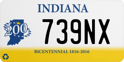 IN license plate 739NX