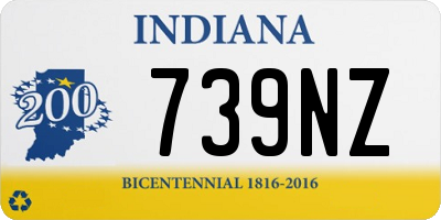 IN license plate 739NZ