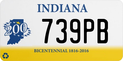 IN license plate 739PB