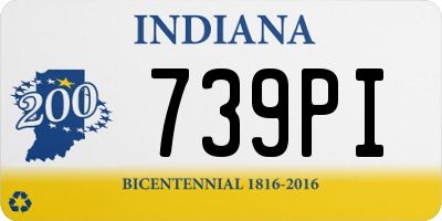 IN license plate 739PI