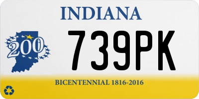 IN license plate 739PK