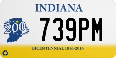 IN license plate 739PM