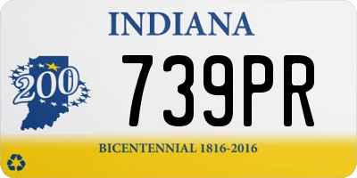 IN license plate 739PR