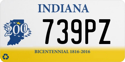 IN license plate 739PZ