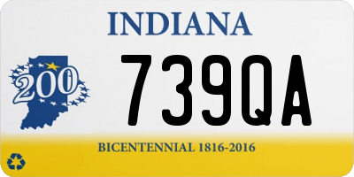 IN license plate 739QA