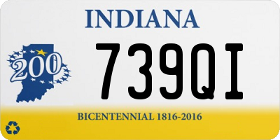 IN license plate 739QI