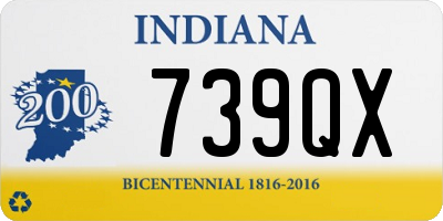 IN license plate 739QX