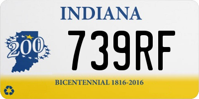 IN license plate 739RF