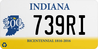 IN license plate 739RI