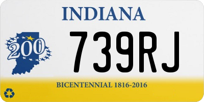 IN license plate 739RJ