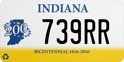 IN license plate 739RR