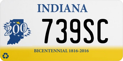 IN license plate 739SC