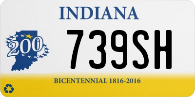 IN license plate 739SH