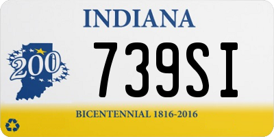 IN license plate 739SI