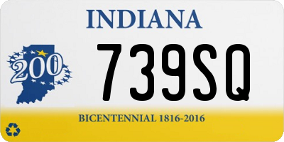 IN license plate 739SQ