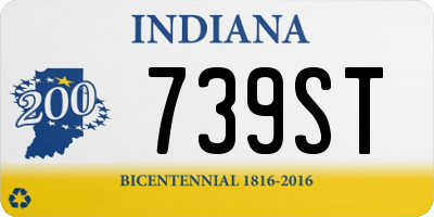 IN license plate 739ST