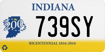 IN license plate 739SY