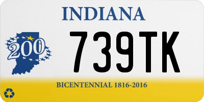 IN license plate 739TK