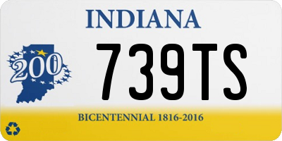 IN license plate 739TS