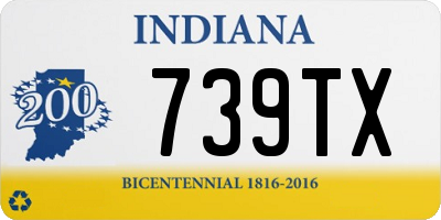 IN license plate 739TX