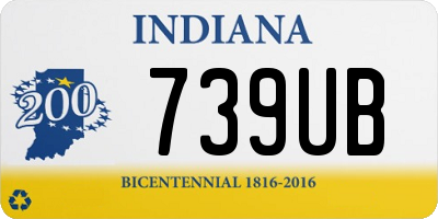 IN license plate 739UB