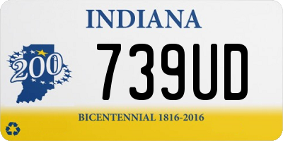 IN license plate 739UD