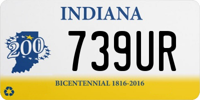 IN license plate 739UR