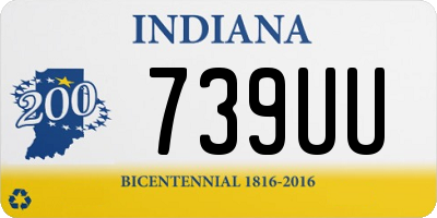 IN license plate 739UU