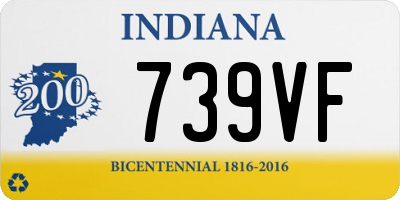 IN license plate 739VF