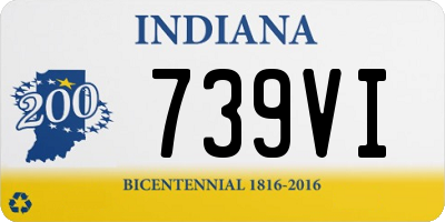 IN license plate 739VI