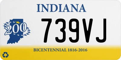 IN license plate 739VJ