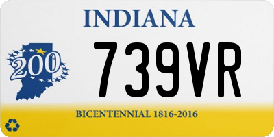 IN license plate 739VR