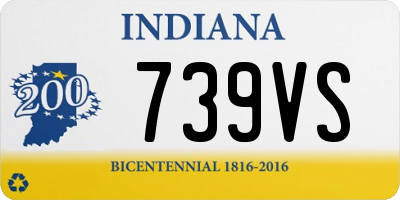 IN license plate 739VS