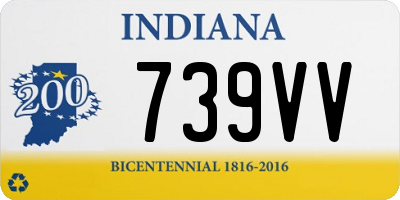 IN license plate 739VV