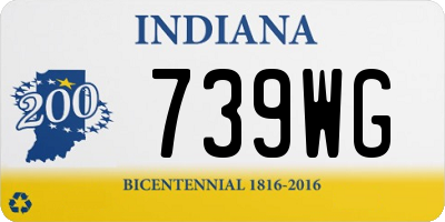 IN license plate 739WG