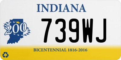 IN license plate 739WJ