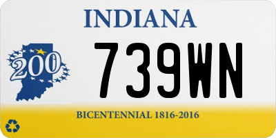 IN license plate 739WN